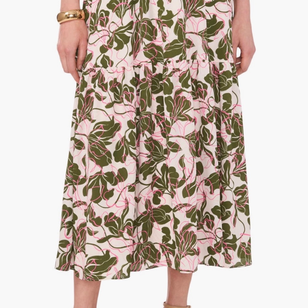 PARKER Floral Egret Tiered Midi Skirt - Picture 8 of 11